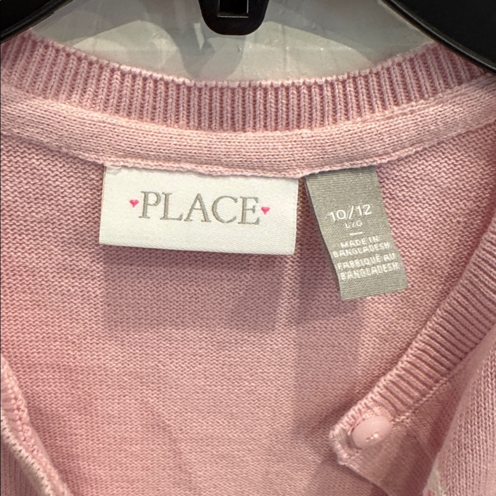 Girls Pink Cardigan with Bunny Detail - Picture 2 of 5
